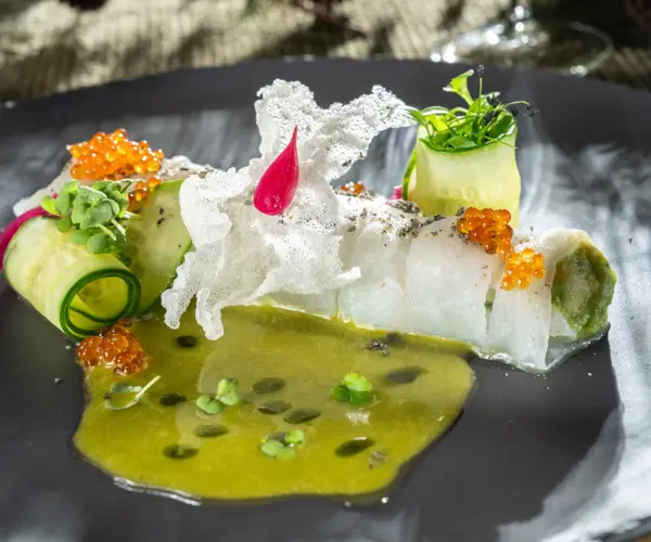 Smakfull rett med lokale råvarer servert på Filefjellstuene