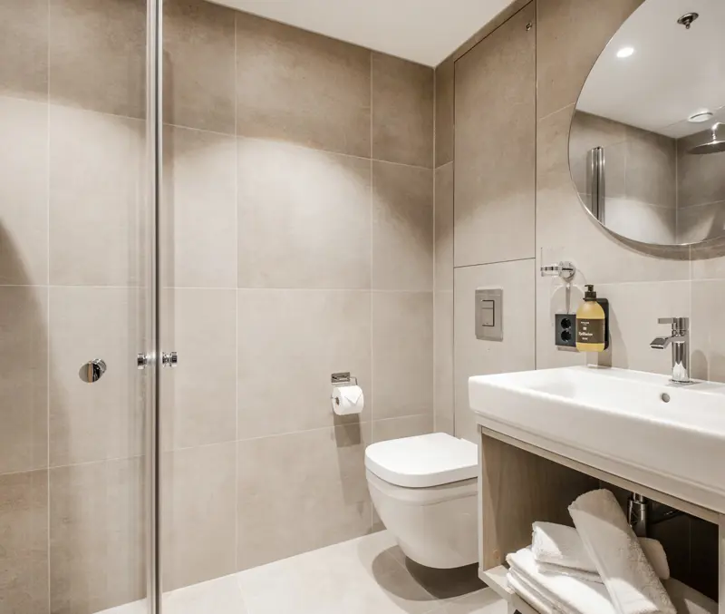 Bad på hotellrom på Filefjellstuene