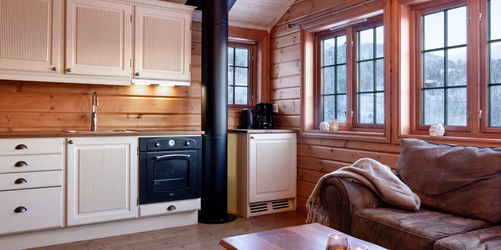 Innredning av kjøkken i leilighet på Filefjellstuene