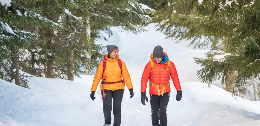 To personer på trugetur på Kongevegen