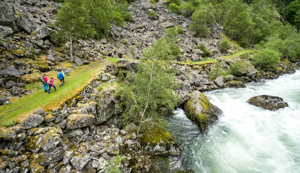 Turgåere på Kongevegen 