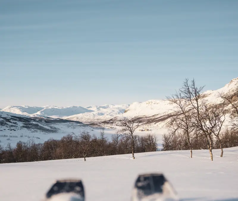 Hiking in mountainous terrain at Tyin Filefjell