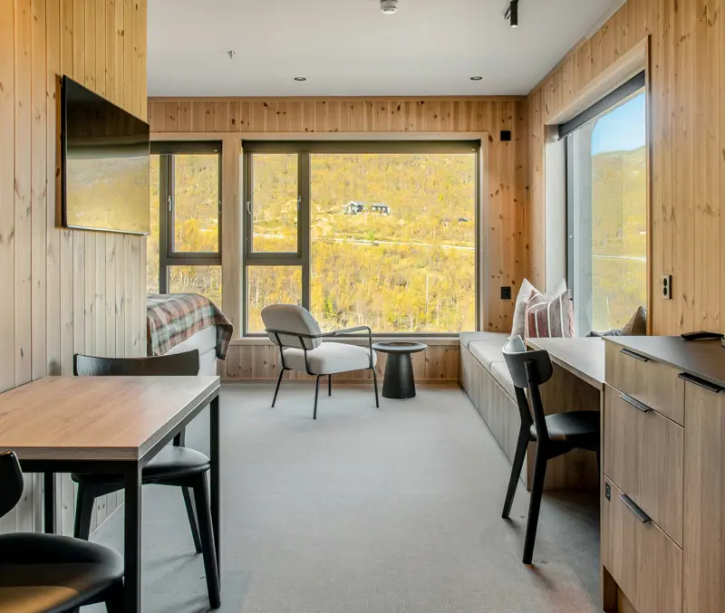 Hotellrom med utsikt på Filefjellstuene