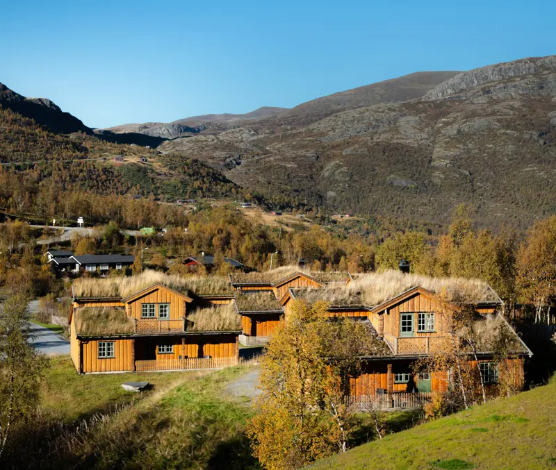 Eksteriør av leilighetene på Filefjellstuene