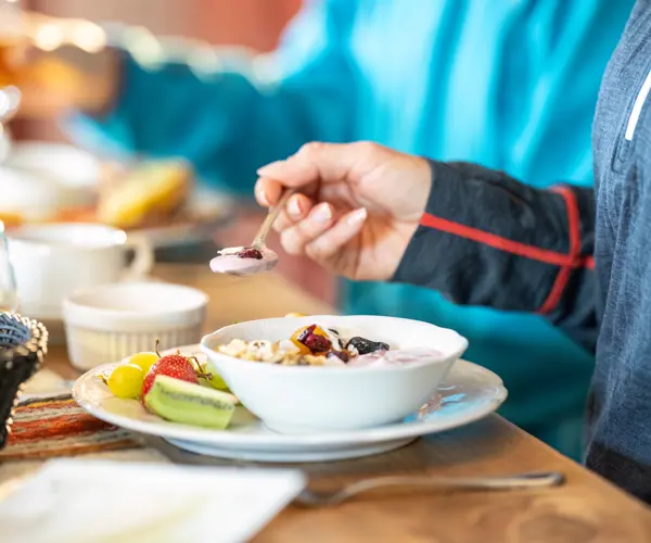 Frokostbuffet i restauranten på Filefjellstuene