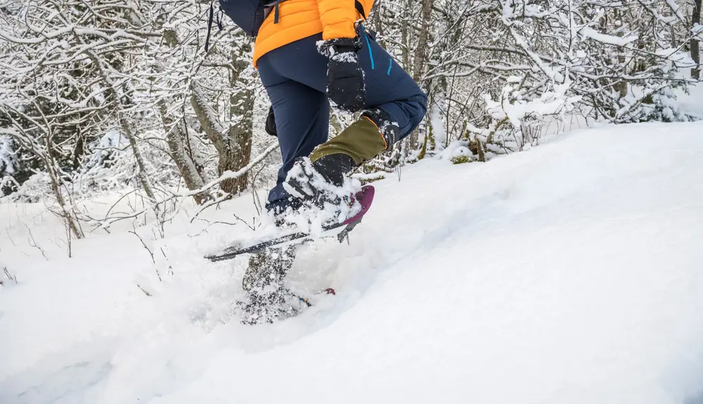 Close-up of snowshoes on Tyin Filefjell
