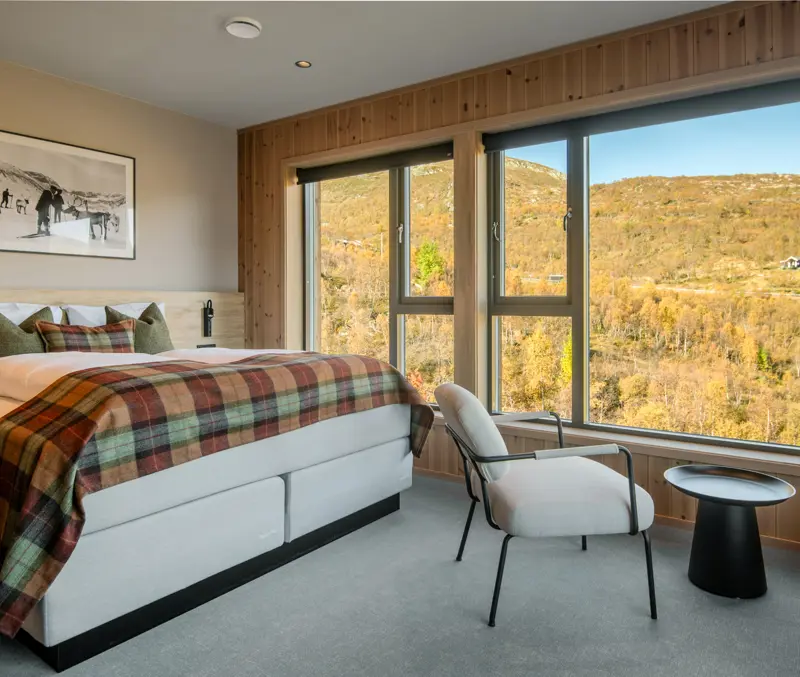 Hotellrom med utsikt på Filefjellstuene